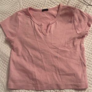 Brandy Melville light pink baby T